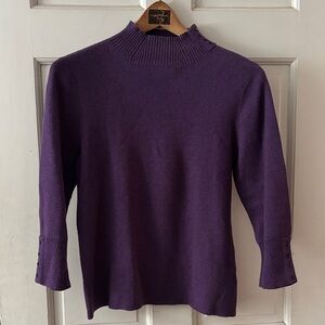 Purple Mock Neck Sweater